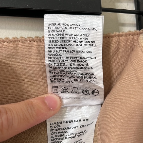 NEW H&M Tan Corduroy Ribbed Mini Skirt Size 10 - Picture 7 of 7